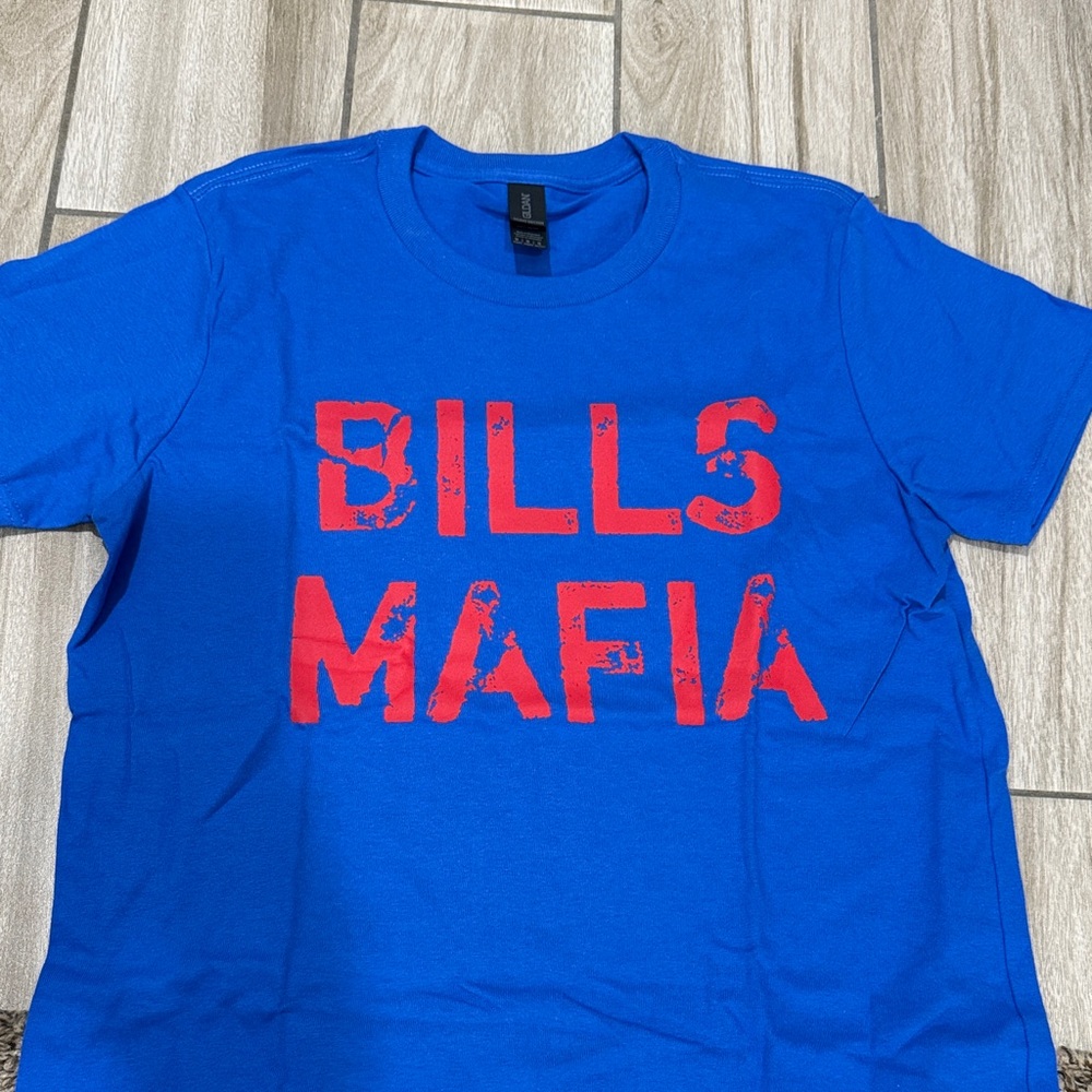 Gildan Blue 'Bills Mafia' Short Sleeve Tee